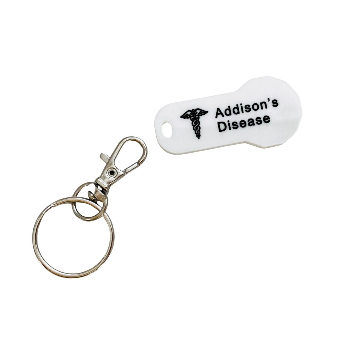 Medical ID Keychain Trolley Coin Keyring ICE Customised Tag Diabetes  Allergy Nut