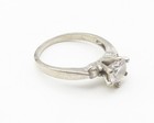 925 Sterling Silver  Cubic Zirconia Solitaire With Accents Ring Sz 8  RG10247 — photo 2