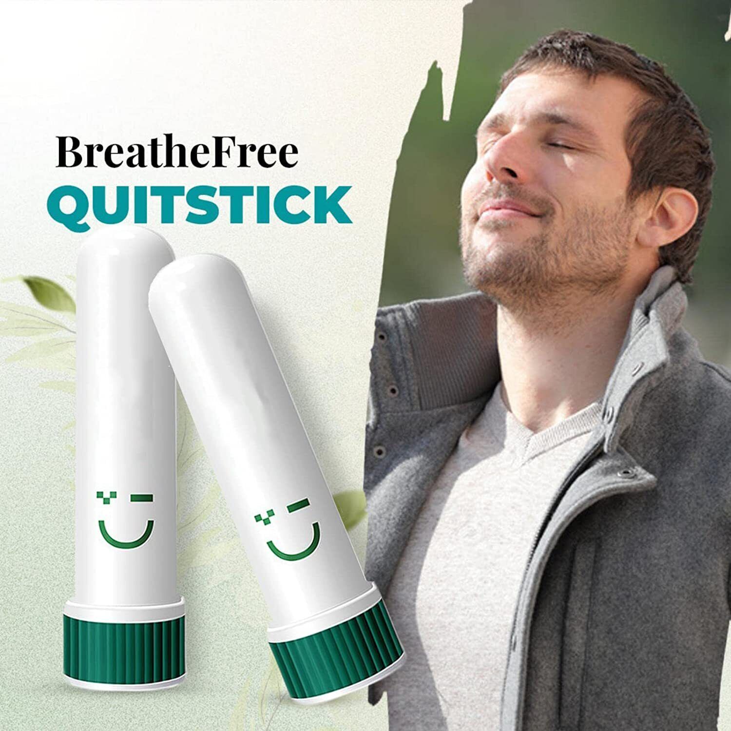 Breathe Free Quit Stick, Aromatherapy Quit Smoking Inhaler Stick，Easy