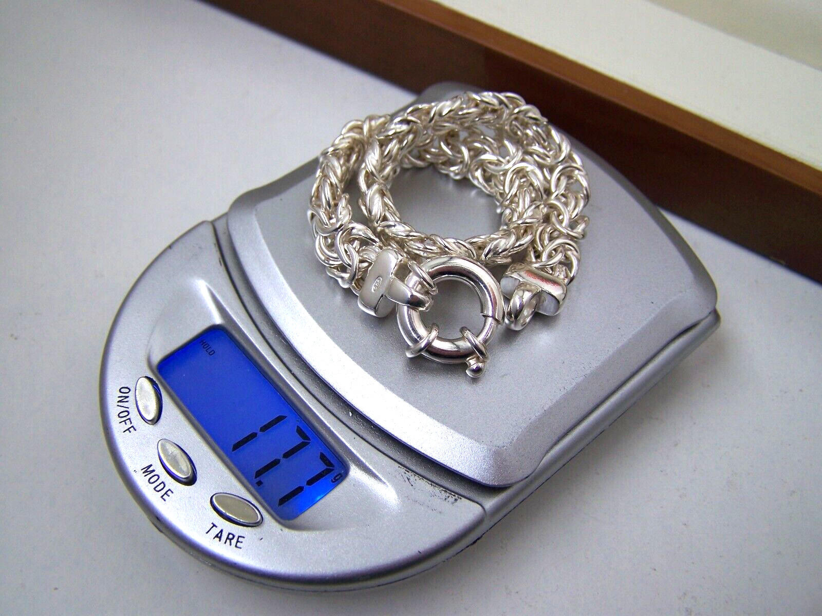 SUPERB SOLID 925 STERLING SILVER BYZANTINE CHUNKY… - image 9