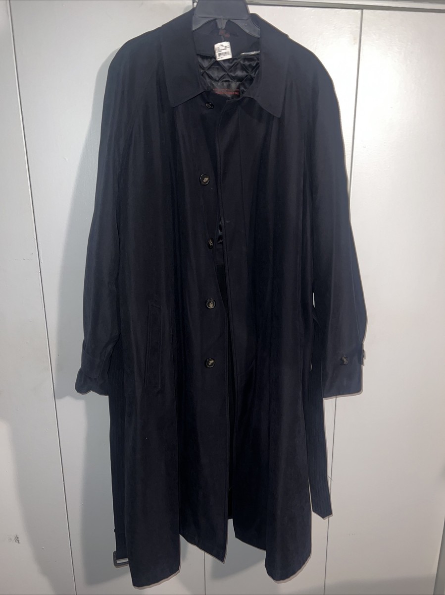 Rochester Big And Tall 2XB Black Trench coat | eBay