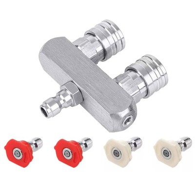Doppeldüse Hochdruckreiniger 1/4inch Quick Connect Sprühspitze 0° Rot