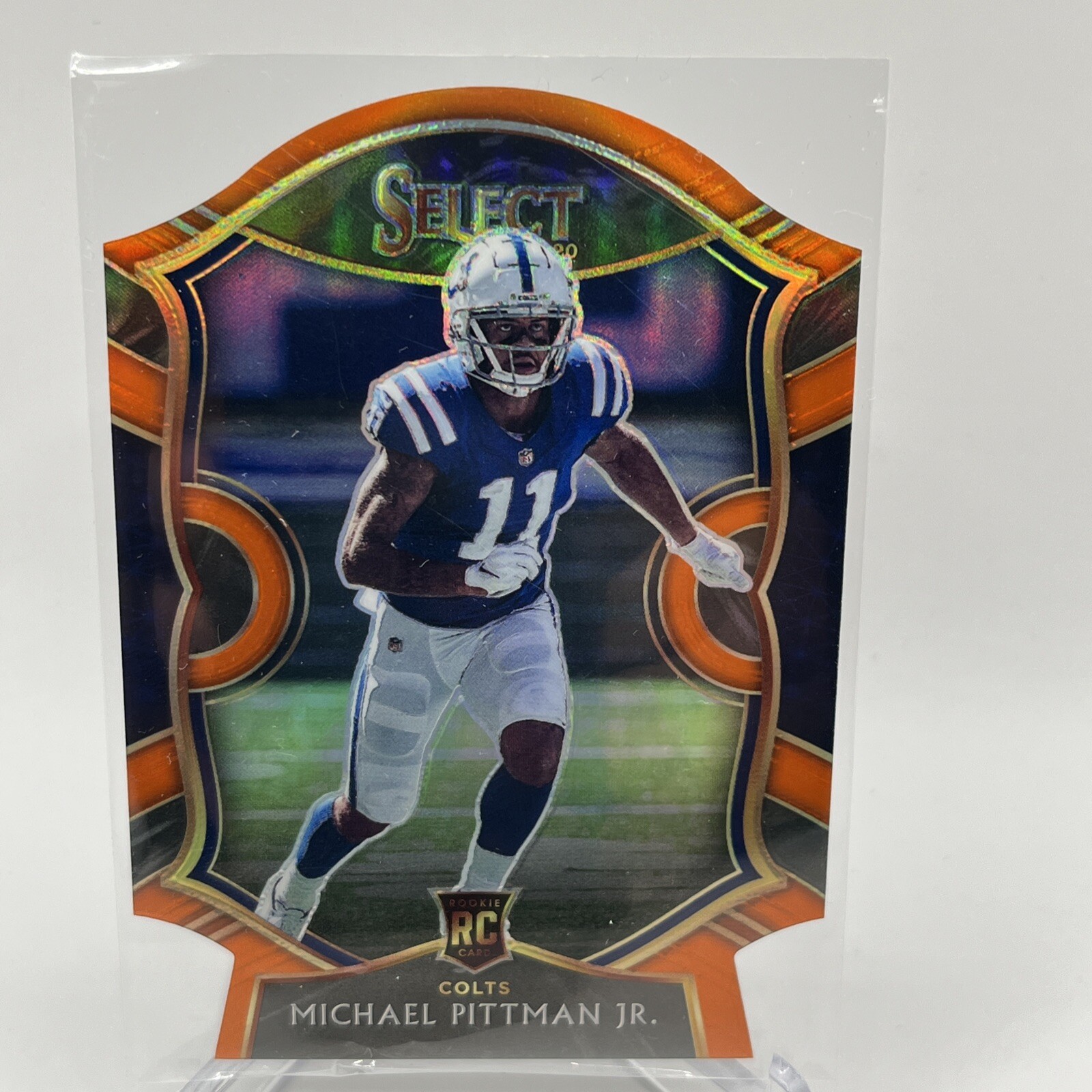 MICHAEL PITTMAN JR 2020 Panini Select Concourse ORANGE PRIZM Die Cut SP RC #62 B