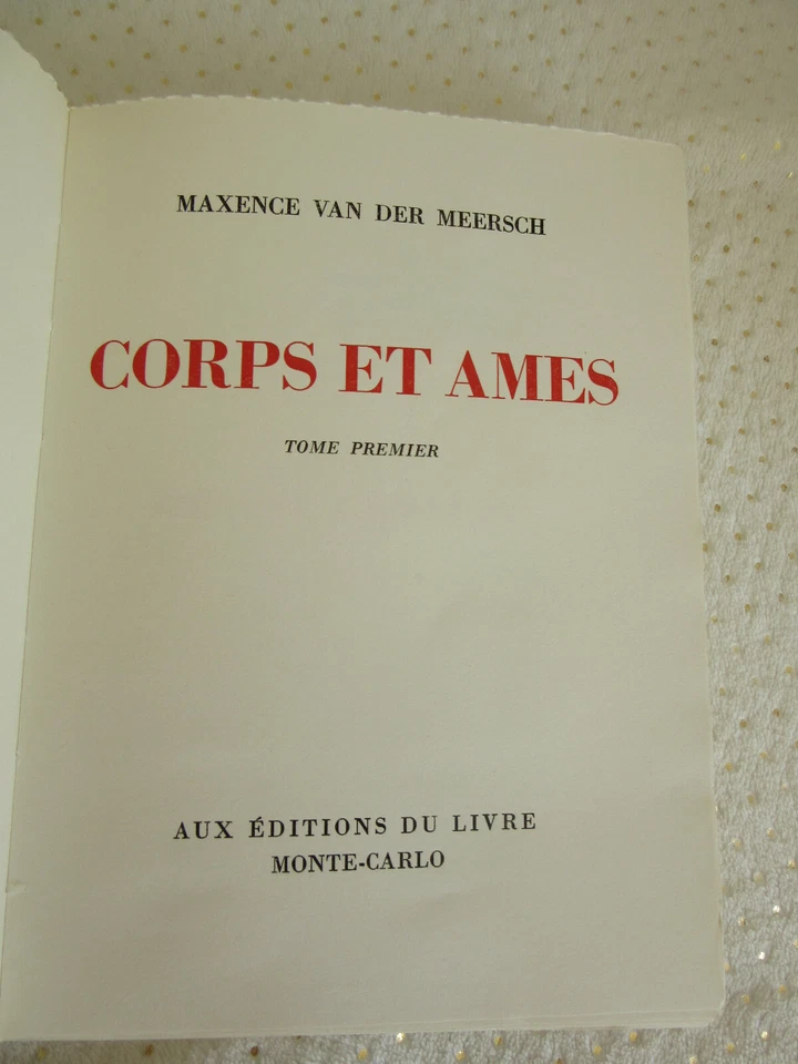 Corps et âmes - Maxence Van Der Meersch - Edition originale 1946 - Numéroté et l - Photo 4/4