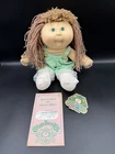 Vintage Hasbro 1990 Cabbage Patch Kids Crimp 'N Curl Doll Brown Hair GREEN Eyes