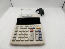 Sharp EL-1801PIII 12 Digit 2 Color Printing Desktop Calculator Tested FREE S/H