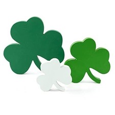 Large St. Patrick's Day Shamrocks Decorations - 4.2in/6in/8.2in Classic Clovers
