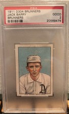 1911-14 D304 Brunners Jack Barry PSA 2