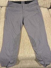 Women  s Size 34 Gray Tailored Sportsman Patch Horseback Riding Breeches