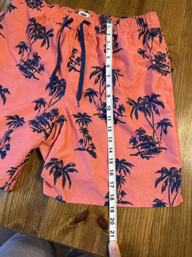Men’s Old Navy Size Large Pink Swim Trucks Palm Trees Beach - Picture 3 of 11