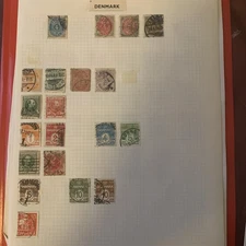 WORLDWIDE Stamps UNCHECKED. On page or part. *DENMARK*
