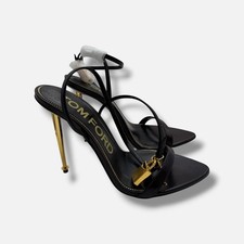 TOM FORD Womens Black Padlock 105MM Leather S...