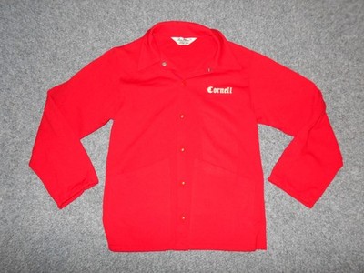 DON ALLESON VTG 60'S CORNELL UNIVERSITY MENS XS RED NYLON VARSITY JACKET      