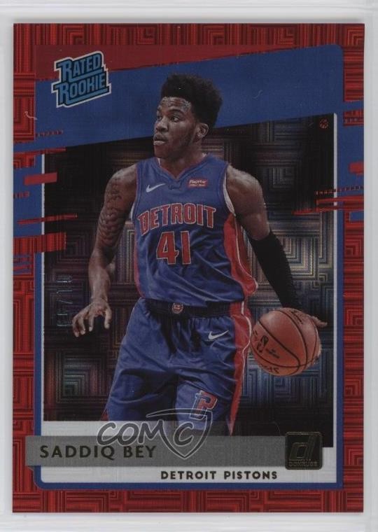 2020 Panini Donruss Rated Rookies Choice Red /99 Saddiq Bey #210 Rookie RC 19jh