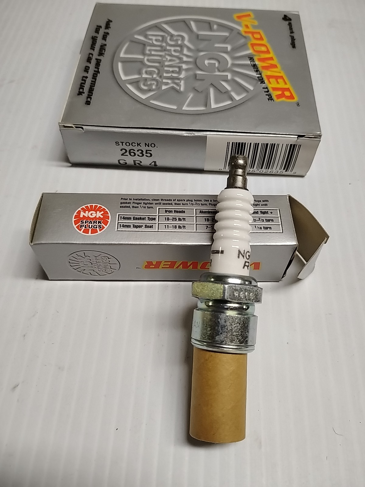 RARE NOS - Genuine NGK Spark Plugs - Part # - GR4    2635