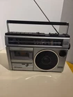 Vintage Sanyo M2429-2 AM FM Cassette Boom Box 1981 2 Way Speaker Working