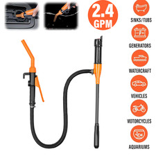 2.4 GPM Powered Battery Quick Liquid Fuel Transfer Pump with Flow Control Nozzle