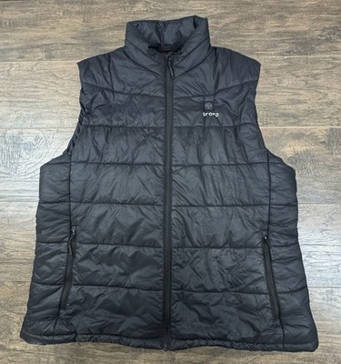 Ororo Heated Vest Mens 2XL Black Full Zip Insulated Heating Puffer- NO  BATTERY