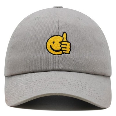 JPAK Like Thumbs Up Face Premium Dad Hat Unisex Cotton Adjustable Gift