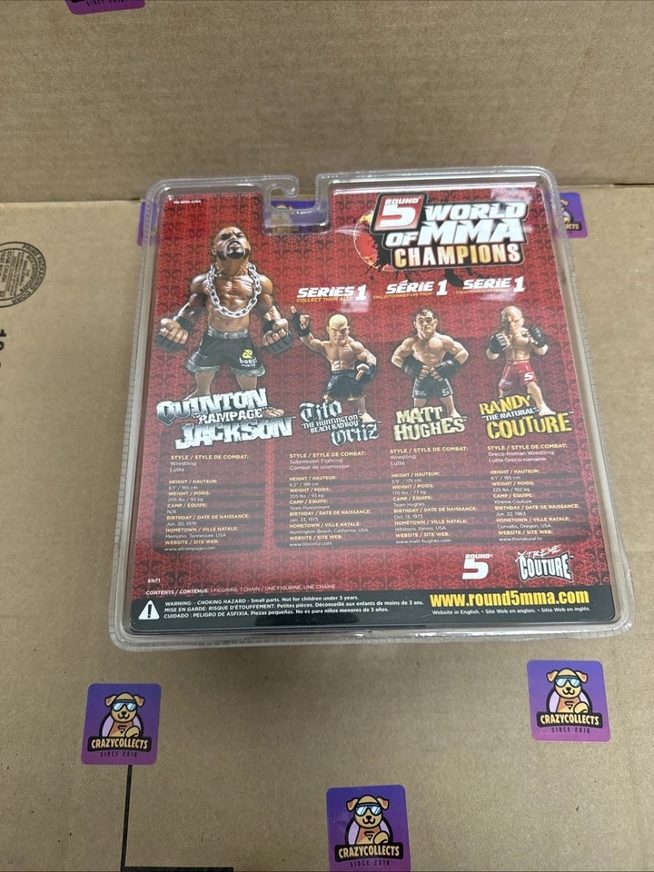 Figura de acción Ronda 5 Campeones del Mundo de MMA Quinton “Rampage” Jackson Serie 1 Foto 2 de 2