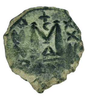 RARE ANCIENT AUTHENTIC BRONZE BYZANTINE COIN OF HERACLIUS 7.8 GR 26 MM