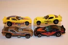 4 Vintage 1977 Hot Wheels Funny Cars Pontiac Firebirds / McEwen Corvette
