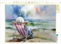 Calvendo Puzzle Sitting By The Sea | 1000 Pieces, Finished Size 25.2 × 18.9 In (