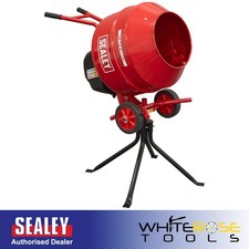 Sealey CMX160 160L Cement Mixer with Stand 650W Heavy‑Duty Electric Concrete