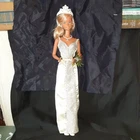 VINTAGE 1976 18" SUPER SIZE BEAUTY QUEEN BARBIE DOLL CROWN EARRINGS RING ROSES