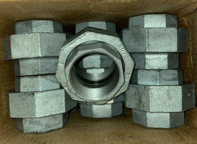BOX OF 12 - ASC Anvil 2'' LF Union Pipe Fitting Galvanized Malleable 150#