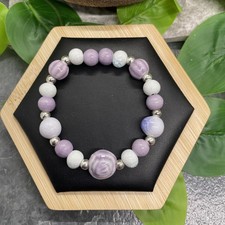 Handmade Ceramic Bead Beaded Stackable 6  Plus Stretch Bracelet New B34
