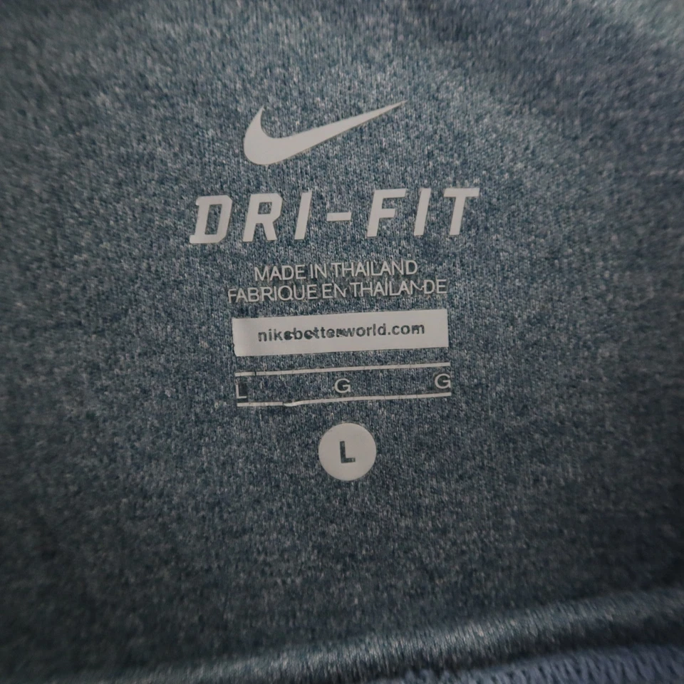 Nike Dri Fit Running Long Sleeve Shirt Mens Size L Gray Orange Athletic Top - Image 3 of 4