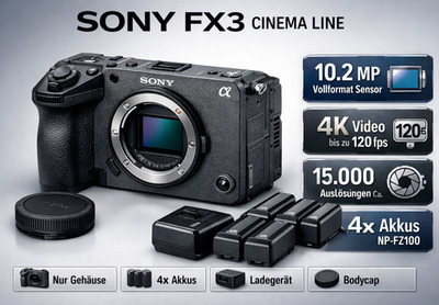    SONY ILME-FX3 Cinema Line Profi E-Mount Vollformat Kamera Foto Camera  BODY