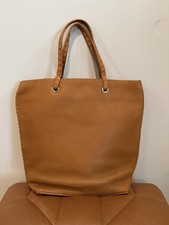 FENDI Selleria Cuoio Romano Leather Tote Hand Stitched Saddle Brown Italy