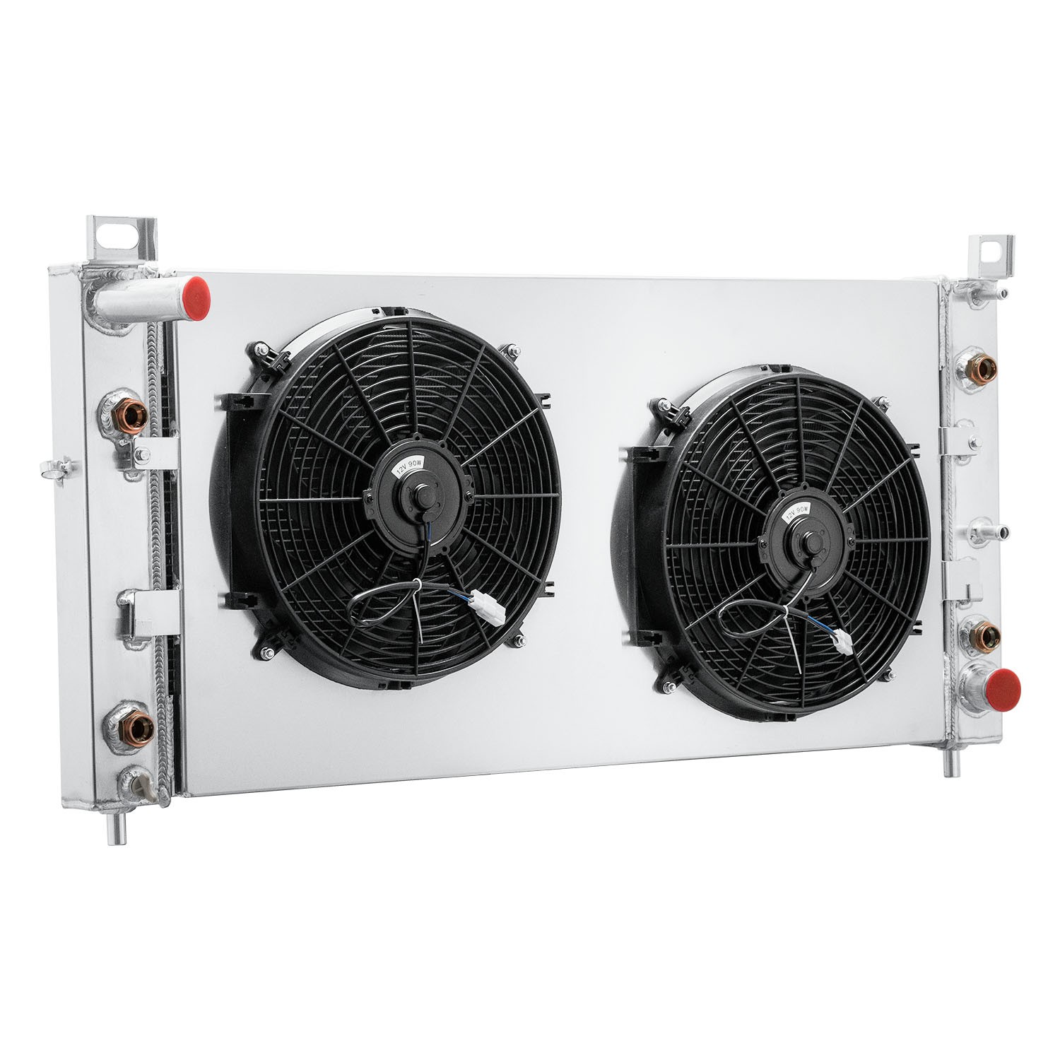 For 2001-02 Chevy Silverado ;GMC Sierra 2500 HD 3500 2-Row Radiator+Shroud+Fan