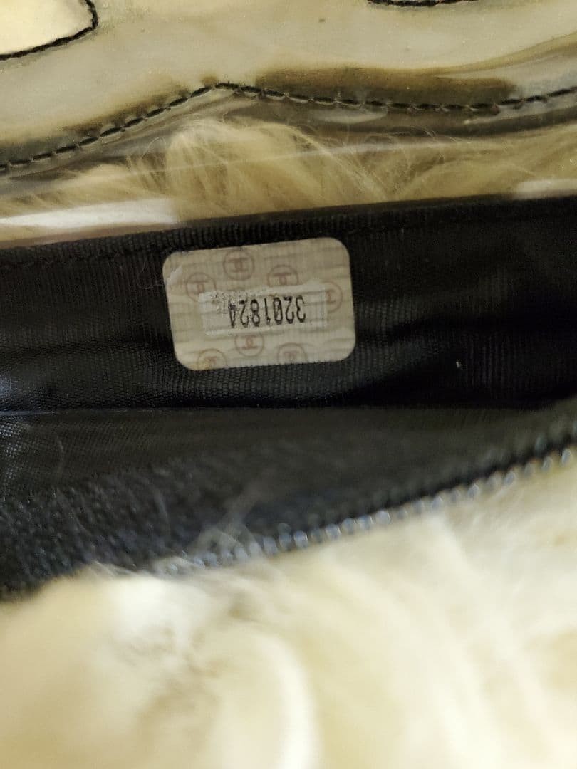 Auth CHANEL Bag Clear Clutch Women's Black Leather & Clear 30x20x9 cm thumbnail 5