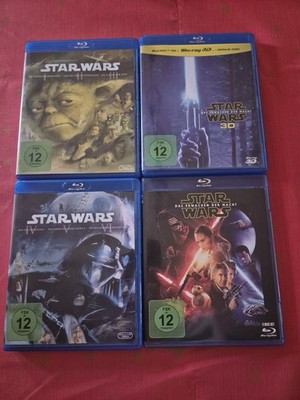 Star Wars  7 Filme Set + 3d Film Blu-Ray
