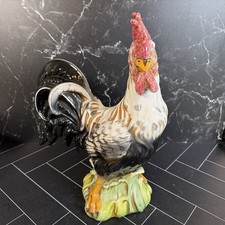 Vintage Large Hand Painted Rooster Made in Italy 17" Tall