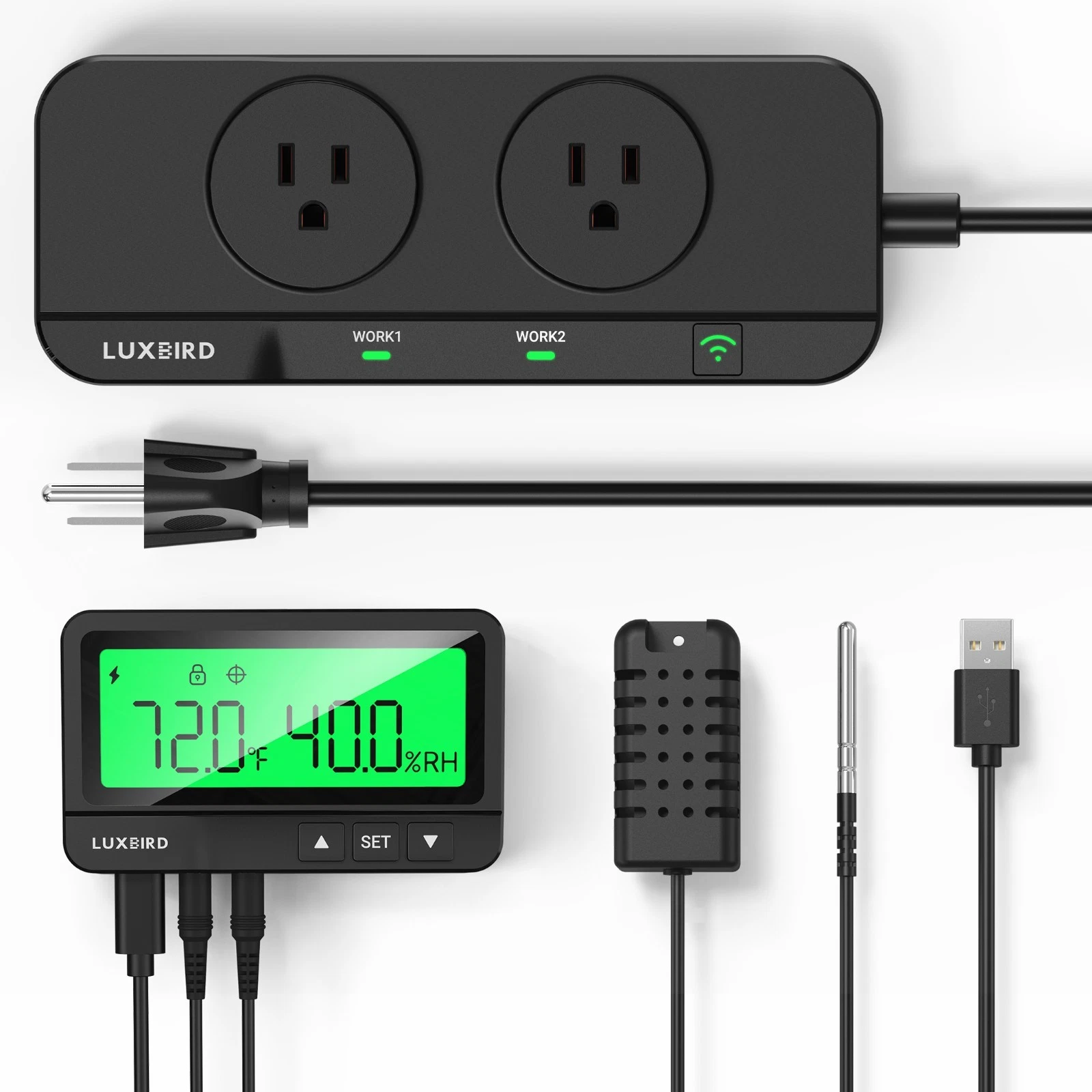 LUXBIRD WiFi Thermostat Temperature Humidity Controller Smart Humidistat Outlet
Opens in a new windo