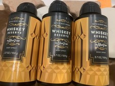 3 Whiskey Reserve Men's Body Spray Bath  Body Works 3.7 oz