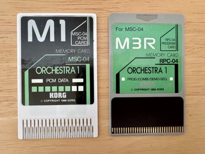 KORG M3R PCM & Program Card Set ORCHESTRA 1 MSC-04 & RPC-04