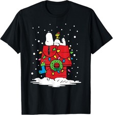 Peanuts Holiday Snoopy and Woodstock Stocking T-Shirt