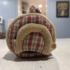 VTG Animal Alley Puppy Plush w/ Dog House Carrier 6  Toys R Us Stuffed Toy