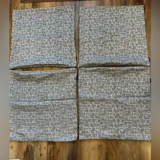 Set of four blue/white Patterned Pillow Covers 19x19 Accent Throw Decor Pattern