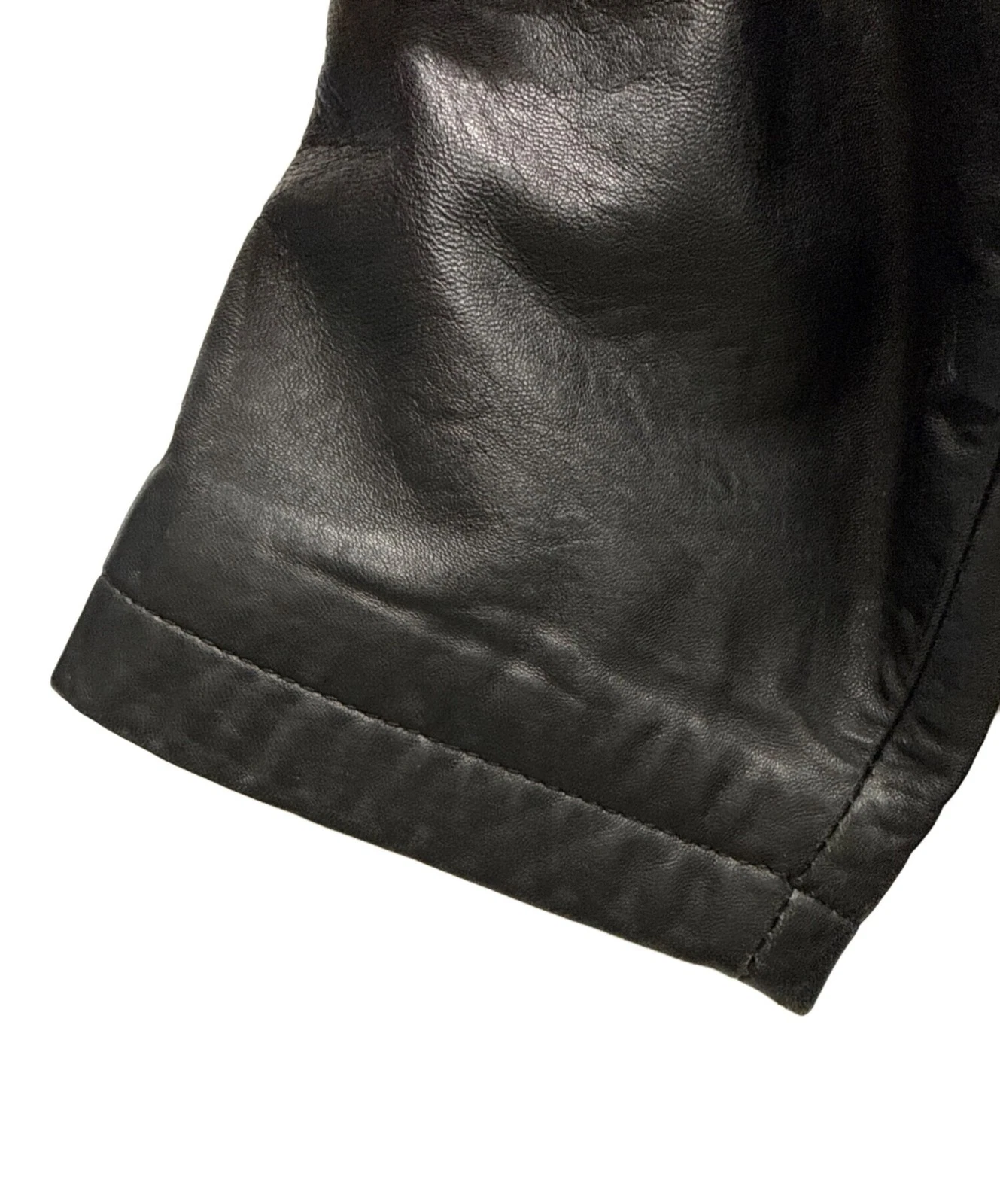 HARAJUKU MOTHER Double Leather Jacket Men's Size L Black - product detail image 8
