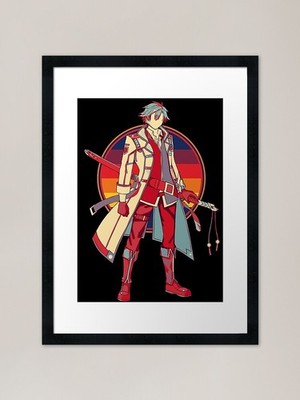Trails of Cold Steel Rean Schwarzer Framed Wall Art Poster Canvas Print Picture