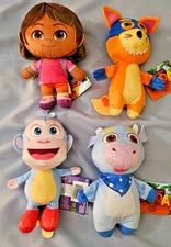 Set of 4 Dora The Explorer Plush (7")