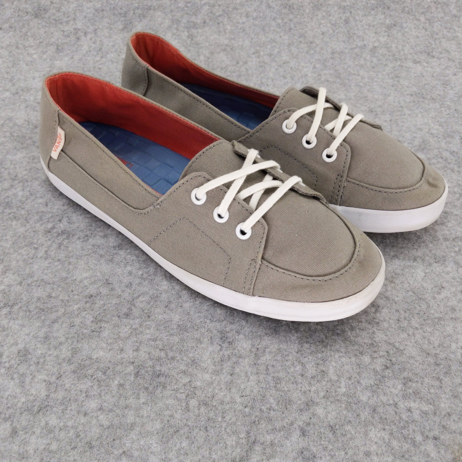 Vans Palisades Vulc Canvas Loafers Gray Womens Size 7.5 Sneakers