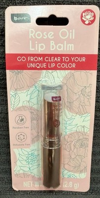 B Pure Rose Oil Lip Balm PH Adapting Changes Individually. Custom Tint Unique