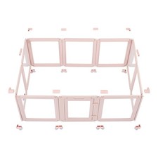 Uimoso Dog Playpen with Window, Whelping Box for Medium Breeds 60x39x23 in